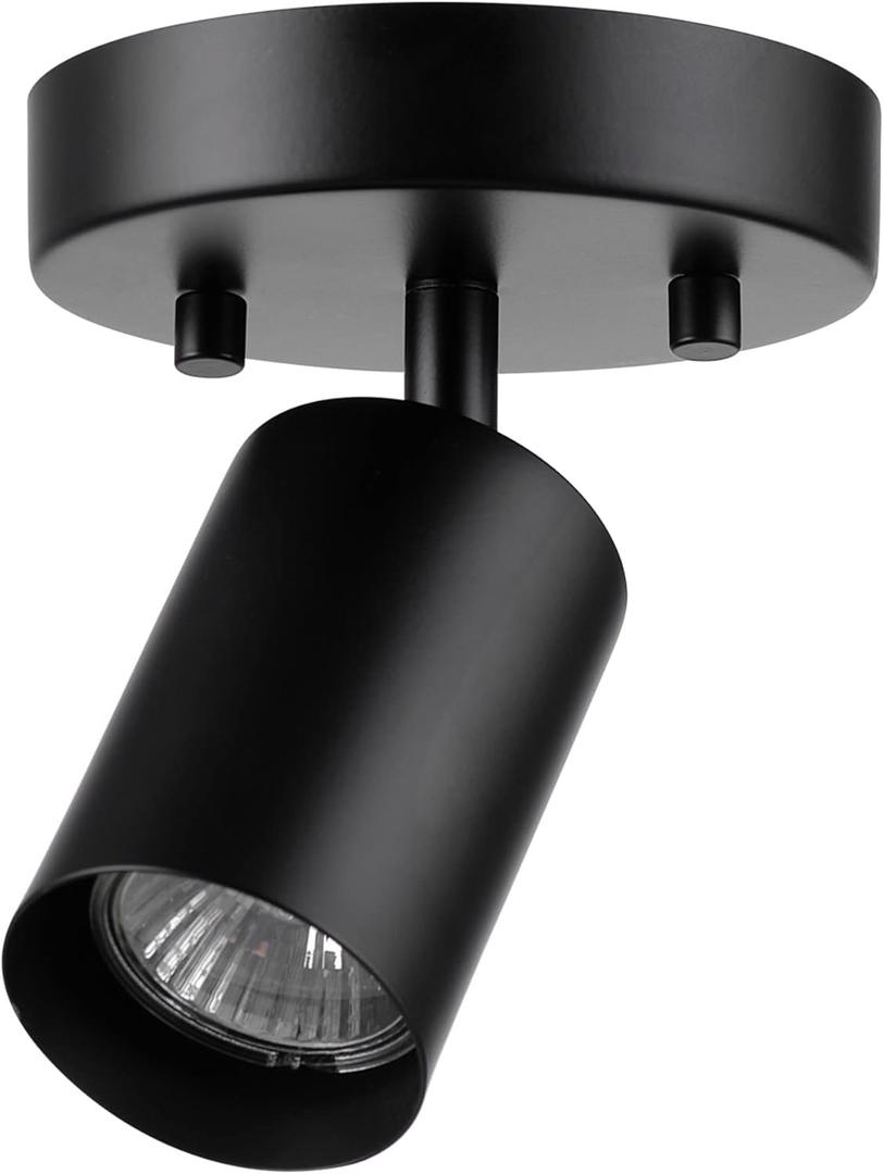 Globe Electric 57498 Pratt 1-Light Track Lighting Spotlight, Matte Black, Bulb Not Included