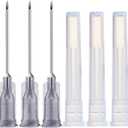 100 Pack 22Ga 1 Inch Sterile Disposable Injection Needle with Cap for Scientific and Industrial Dispensing Needl Accessories (22Ga)