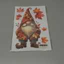 2 x Fall Window Clings Gnomes Decor Autumn Thanksgiving Stickers Decorations, Regular