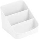 iDesign Linus BPA-Free Plastic 3-Tier Packet Organizer - 6.25" x 5.75" x 5", White  