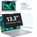 FILMEXT Magnetic Laptop privacy screen 13.3 inch for 16:9 Widedisplay, Removable Laptop Privacy Screen Shield Anti Glare Blue Light Filter for HP/Dell/Acer/Lenovo/Asus