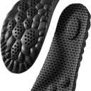 4D Cloud Technology Insole - Super Soft Comfort Insoles, Soft Foot Protection Cloud Feeling Insole, U-Shape Memory Foam Insoles, 4D Sports Memory Foam Insoles (Black-A, Men 8-8.5/Women 9.5-10)