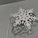 YEAHOME Christmas Tree Topper, 3D Lighted White Snowflake Tree Topper with Snow-White Snowflake Projector for Christmas Treetop, Lights Xmas Tree Star for Christmas Tree Decorations