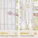 BGment Boho Linen Curtains for Bedroom 72 Inch Length 2 Panels Printed Leaf, Light Filtering Window Privacy Curtains for Living Room Farmhouse Rusitc Casual Patterns, Each 52 Inch Wide, Yellow