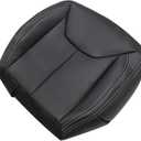 Priprilod Black Leather Driver Side Bottom Replacement Seat Cover Compatible with Jeep Wrangler Rubicon 2013 2014 2015 2016 2017