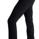 Yogipace,Belt Loops,Women's Petite/Regular/Tall Straight Leg Yoga Dress Pants, Black, Size M