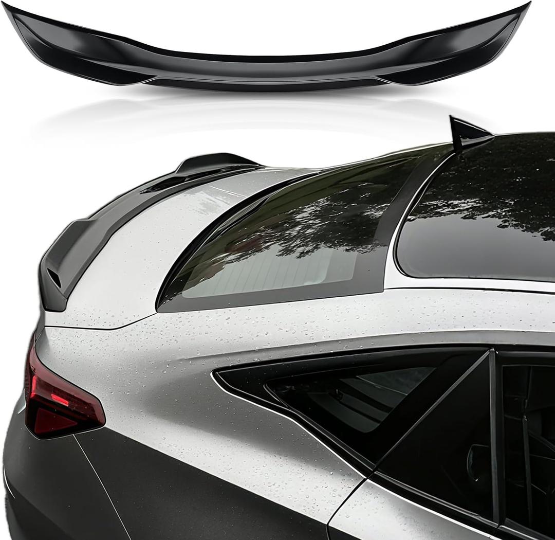 Rear Spoiler Wing Compatible with 2022 2023 2024 2025 Honda Civic Sedan Sport Rear Trunk Spoiler Wing Lip for Honda Civic Sedan Accessories (Glossy Black)