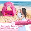 Princess Pop-up Play Tent for Girls: 78"x66" Large Playhouse Castle for Kids Indoor & Outdoor (Pink)