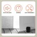 SANATO 15Pcs Black Door Stopper Floor Mounted with Black Rubber, Cylindrical 304 Stainless Steel Made