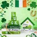 St. Patrick's Day Decorations,St. Patrick's Day Tiered Tray Decor Set of 6,Irish Book Stack, Shamrock LUCK Blocks,Irish Wooden Signs for Home Table Shelf