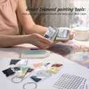 200 Pieces Diamond Painting Accessories Diamond Painting Tools Kit Storage Container Art Resealable Bags with 4 Round Binding Rings, 5 Sheets Number Stickers and 5 Sheets Sticker Label