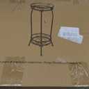 Plant Stand Indoor Outdoor 2 Tier 27" Tall Metal Potted Holder Rack Flower Pot Stand Heavy Duty Plant Shelf Rustproof Iron Multiple Plant Round Supports Rack for Planter Corner Garden Balcony Patio