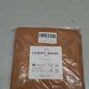 LIMON HOME Fall Kitchen Curtains 24 Inch Length 2 Panels Set, Terracotta Linen Tier Curtains Farmhouse Cafe, Light Filtering Small Window Drapes for Bathroom Laundry Room Rustic