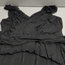 Women's Plus Size Lace Trim Sleeveless Maxi Dress Wrap V Neck High Slit Formal Evening Dresses,XL