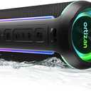 Ortizan Portable Bluetooth Speaker (3nd Gen), Bold 40W Sound with DSP Bass Boost, IPX7 Waterproof, 30Hrs of Playtime, TWS, BT 5.3, Colorful Lights, EQ, USB, Wireless for Home, Outdoor, Party - Black