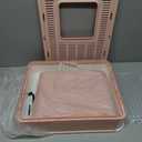 Foldable Cat Litter Box with Lid, Enclosed Potty, Large Top Entry Anti-Splashing Toilet, Easy to Clean Including Litter Scoop and 2-in-1 Cleaning Brush (Pink)