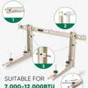 Mini Split Wall Mounting Bracket: Wall Mount Ac Bracket for Outside 7000-12000 BTU Mini Split Air Conditioner with Leveler Universal Ductless AC and Heat Pump Systems Outdoor- Up to 400 LBS