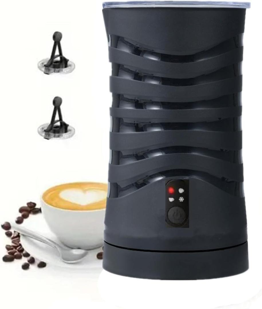 Milk-Frother, 4-in-1 Milk-Steamer-and-Frother, Hot & Cold Foam Milk Warmer with Temperature Control, Auto Shut-Off Frothers for Coffee, Latte, Cappuccino, Macchiato