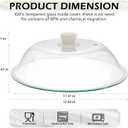OEC Lighter Weight Tempered Glass Microwave Splatter Cover - 12.5 inch (Inner Diameter 11.4) - Heat-Resistant - Durable Glass Lid with Vent, Silicone Knob, Dishwasher Safe, 100% Food Grade - BPA Free