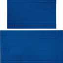 Ample Decor Bath Mats 100% Cotton 24 X 17 & 34 X 20 Inches, Oeko Tex Certified 1350 GSM Solid Construction Thick & Plush, Super Absorbent for Bathroom Floor, Shower  Navy