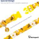 Cotton Dog Collar Yellow Flower Pattern for Boys and Girls Cute Dog Collars Summer Fall Gift Adjustable for Small to Medium Breed Dogs (XS)