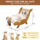 Large Sisal Cat Scratcher–Indoor Cat-Specific Bed & Scratching Pad Combo Lounger,Durable Scratching Mat,Non-Shedding Material