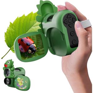 1600X Handheld Microscope for Kids 2" IPS Screen Kit Mini Pocket Digital Microscopes STEM Science with Slides Photo Video Rechargeable Portable Scope Gift for Ages 6-12 (Green)