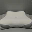 Cervical Neck Pillow - Cooling Ergonomic Neck Support Pillow for Sleeping, Orthopedic Contour Memory Foam Pillows for Side, Back & Stomach Sleepers with Pillowcase (White)