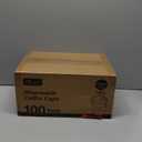 Ginkgo 100 Pack 12 oz Leak-Proof Coffee Cups with Lids and Sleeves Disposable To Go Hot Travel Paper Cups, Hot Chocolate, Cocoa, Coffee Bar Accessories