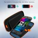 TRANSNOVO Switch 2 Carrying Case for Nintendo Switch 2 (2025) Protective Hard Shell Travel Case with 12 Game Card Slots, Shockproof Storage Bag for Switch 2 Accessories, Soft Plush Lining, Black