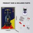 Display Case & Wall Frame for Lego F1 Speed Champions Red Bull RB20 42206, 50x80cm Aluminum Wall Mount Display (Red Bull 42206, with Light)