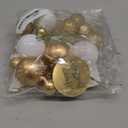 MEMOVAN White Gold Balls Cake Toppers Champagne Rose Cake Decoration with Gold Palm Leaves Boho Birthday Cake Decoration Balloon Cake Insert for Birthday Bohemian Wedding Baby Shower Party