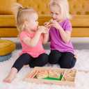 Melissa & Doug Wooden Pizza Party Play Set, 36 Self-Stick Toppings, Pizza Toy Kitchen Set & Play Kitchen Accessories, Preschool Toys for Boys & Girls 3+, 13.0 X 9.05 X 1.6