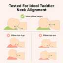 KeaBabies Toddler Pillow with Pillowcase, Jumbo 14X20 - Soft Organic Cotton Toddler Pillows for Sleeping - Machine Washable - Perfect for Travel, Toddler Bed Set (Clay)