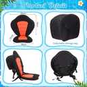 Vinsot Kayak Seat Cushion Universal Paddle Board Seat with Back Support Adjustable Non Slip Boat Chair Seats with 4 Straps and Storage Bag for Kayak Boat Sup Canoe