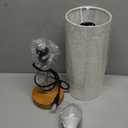 Dott Arts 18" Table Lamp for Bedroom, 3-Color Bedside Lamps with Pull Chain, Bedroom Table Lamps for Nightstand,AC Outlet Small Lamp for Living Room, Bulb Included Wood