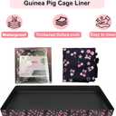 DZWLKJ Guinea Pig Cage Liner,Washable Tarp Bottom Base,Cherry Graphic ,24"x48", Reusable for Rabbit, Chinchilla, Hedgehog, Ferret & Other Small Animals.