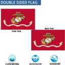 Marine Corps Flag - 3x5 Outdoor Double Sided Embroidery - USMC Flag, Heavy Duty Polyester, Super Durable