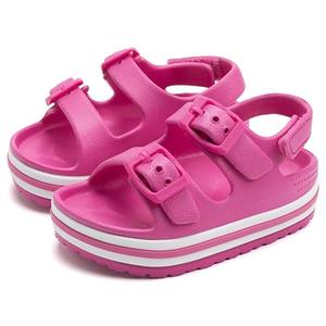 WUROSO Toddler Buckle Sandals Open Toe Water Sandal with Adjustable Back Strap for Boys Girls Rosered, 5