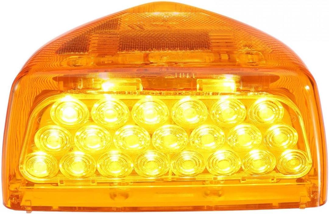 Partsam 1PC Amber 31LED Headlight Turn Signal Lights with 3 Wires Front/Park/Turn Functions, Replacement for Peterbilt 379 359 357 365 378