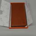 SHIELDON Genuine Leather Wallet Case for iPhone 17 Pro Max 6.9-inch 2025 | Flip | Magnetic Cover | RFID Blocking Credit Card Holder | Kickstand | Shock-Absorbent Case | Retro Brown