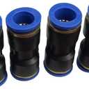 Fuel Line Union Quick Connector Hose Coupler straight for 3/8" ID 1/2" OD Nylon Hose, Pack of 4