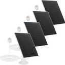 Solar Panel for Google Nest Camera Outdoor & Indoor (Battery Version), 5V 5W Solar Panel Charger with 13Ft/ 4m Charging Cable, IP65 Waterproof, Includes Adjustable Wall Mount, 4 Pack