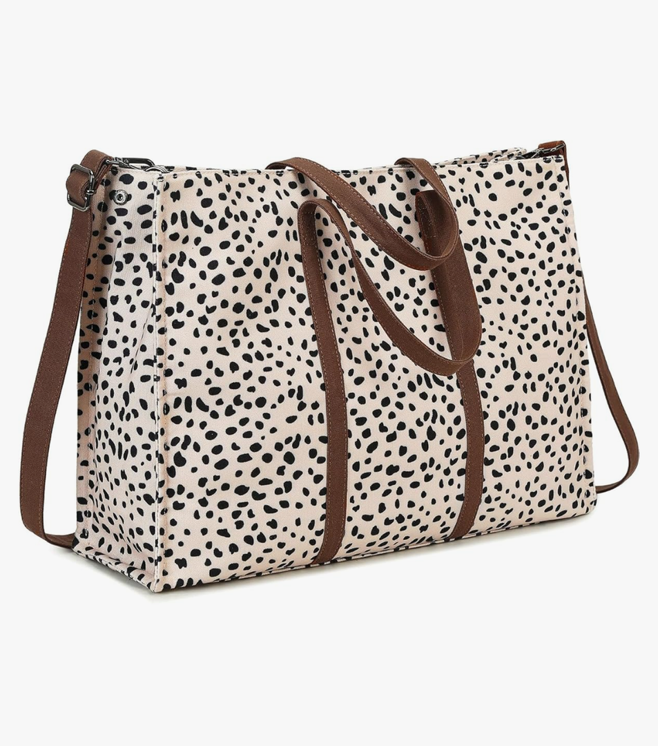 Laptop Tote Bag for Women Work 15.6 inch Canvas Shoulder Bags Computer Messenger Purse Teacher Handbag Office Briefcase