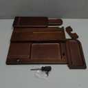 TESLYAR Wood Phone Docking Station for Men - Desk or Nightstand Organizer - Birthday Gifts for Husband, Dad - Anniversary Idea from Wife - Key Holder, Stand Wallet, Watch & Essentials (Bourbon Brown)