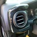 Carbon Fiber Look Central Console Dashboard Panel Cover Trim for Toyota Tacoma 2016-2023