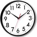 DAXSMY 16 Inch Wall Clock, Large Wall Clocks Battery Operated, Big Silent Non-Ticking Analog Clock Decorative for Living Room, Office, Kitchen, Outdoor,Classroom, Bedroom, Bathroom, School(Black)