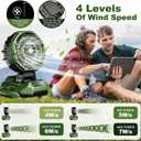 Portable Misting Fan with 25L Bucket,30000mAh Rechargeable Battery Powered,4 Strong Winds&4 Spray Mister, Floor Cooling Fan with Adjustable Base, for Fishing/Outdoor/Camping/Golf/Patios, Large