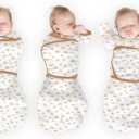 SwaddleDesigns 6-Way Omni Swaddle Sack Arms Up Swaddle for Newborn, More Options to Calm Startle Reflex, Improves Sleep (Small (6-14 Pound), Watercolor Sunny Days)