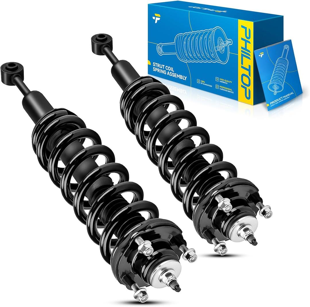 PHILTOP Front Struts for 4Runner 2003-2020, FJ Cruiser 2007-2014, Tacoma 2005-2015, Shock Absorber Complete Suspension 171371L+171371R, Struts with Coil Spring Assemblies SAA333 2 Pcs